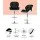 Artiss 2x Black & White Bar Stools - Adjustable Height, PU Leather, 360° Swivel, Thick Padded Seat, Chrome Finish