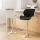 Artiss 2x Black & White Bar Stools - Adjustable Height, PU Leather, 360° Swivel, Thick Padded Seat, Chrome Finish