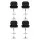 Artiss 4x Jorn Bar Stools Gas Lift Adjustable Height Padded PU Leather Black & White Chrome Base 360° Swivel
