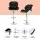 Artiss 4x Jorn Bar Stools Gas Lift Adjustable Height Padded PU Leather Black & White Chrome Base 360° Swivel