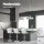 Artiss 4x Jorn Bar Stools Gas Lift Adjustable Height Padded PU Leather Black & White Chrome Base 360° Swivel