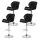 Artiss 4x Black Bar Stools - Adjustable Gas Lift, Padded PU Leather, 360° Swivel, Chrome Finish, Floor Protector