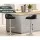 Artiss 2x Nuvo Bar Stools Black PU Leather, Adjustable Swivel with Chrome Base and Footrest, 53-74cm Seat Height