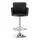 Artiss 1x Swivel Bar Stool Black PU Leather Adjustable Gas Lift Full Back Chrome Frame 53–75cm Kitchen Counter Chair
