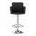 Artiss 2x Black Leather Bar Stools Swivel Adjustable Gas Lift PU Counter Chairs, Full Back, Chrome Base, 53-75cm