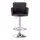 Artiss 1x Brown PU Leather Swivel Bar Stool with Adjustable Gas Lift, Full Backrest, Chrome Steel Frame, 53-75cm