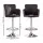 Artiss 2x Brown PU Leather Bar Stools, Swivel Adjustable Gas Lift, Chrome Steel, Full Back, 53–75cm, Set of 2