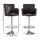 Artiss 4x Swivel Bar Stools PU Leather Brown Adjustable Gas Lift Counter Height with Backrest and Armrests