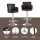 Artiss 4x Swivel Bar Stools PU Leather Brown Adjustable Gas Lift Counter Height with Backrest and Armrests