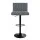 Artiss 2x Vintage Grey Bar Stools, Faux Leather, Gas Lift, 360° Swivel, High Back, Adjustable Height, Chrome Finish