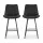 Artiss 2x Bar Stools Black - Diamond Design, PU Leather, 67cm Seat, Metal Footrest, 120kg Capacity, Easy Assembly