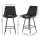 Artiss Set of 4 Black Bar Stools, 67cm Seat Height, Diamond PU Leather, Sturdy Metal Frame, Anti-Slip Protectors