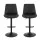 Artiss 2x Black Diamond Leather Bar Stools - Adjustable Swivel Gas Lift, Ergonomic Design, 120kg Capacity, Easy Assembly