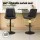 Artiss Set of 4 Black Diamond PU Leather Bar Stools – Adjustable Swivel, Gas Lift, Metal Frame, 120kg Capacity