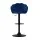 Artiss Nessah Bar Stools, Velvet Upholstery, Adjustable Height, 360° Swivel, Blue, Luxurious Clam Shell Design