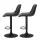 Artiss Rushal 2x Vintage Leather Bar Stools - Adjustable, 360° Swivel, Elegant Design, Black, Durable & Stylish Seating