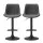 Artiss Rushal 2x Vintage Leather Bar Stools - Adjustable, 360° Swivel, Elegant Design, Black, Durable & Stylish Seating