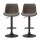 Artiss Rushal 2x Bar Stools - Vintage Leather, Adjustable Gas Lift, 360° Swivel, Elegant Diamond Design, Brown