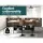 Artiss Frawley Bar Stools - Vintage Brown PU Leather, Swivel Gas Lift, Adjustable Height, 360° Rotatable, Set of 2