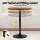 Artiss Adjustable Bar Table: 360° Swivel, Gaslift, 60cm Round MDF, Steel Frame, Rustic Brown/Black, Indoor/Outdoor Use