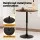 Artiss Adjustable Bar Table: 360° Swivel, Gaslift, 60cm Round MDF, Steel Frame, Rustic Brown/Black, Indoor/Outdoor Use