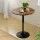 Artiss Adjustable Bar Table: 360° Swivel, Gaslift, 60cm Round MDF, Steel Frame, Rustic Brown/Black, Indoor/Outdoor Use