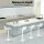 Artiss Fynn Bar Stools Set of 2 White PU Leather, Swivel Gas Lift, Adjustable Height, Chrome Base, 130kg Capacity