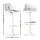 Artiss Fynn 4x Bar Stools White Leather Swivel Gas Lift Kitchen Dining Chairs Adjustable Height 130kg Set