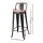 Artiss 2x Bar Stools: Black Metal & Pine MDF, Stackable, 77cm Seat Height, 120kg Capacity, Industrial Chic Design