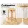 Artiss Bar Stools, Rattan Seat, Beech Wood Frame, 65cm Height, Pine Colour, Set of 2, 150kg Capacity, Easy Assembly