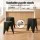 Artiss 3PC Bar Table and Stools Set Black Height Adjustable Swivel Top Stackable Stools for Kitchen Cafe
