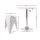 Artiss 3PCS Bar Table and Stools Set Height Adjustable Swivel Top Stackable Stools White Dining Solution
