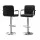 Artiss Bar Table & Stools Set - Black, Adjustable Height, 360° Swivel, MDF & Steel, Indoor/Outdoor, 1-Year Warranty
