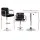 Artiss Contemporary Bar Table & Stools Set - White MDF Steel, 360° Swivel, Height Adjustable for Home & Commercial Use