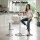 Artiss Bar Table and Stools Set White 3 Piece PU Leather Adjustable Swivel Chairs MDF Steel Dining Kitchen Pub 60cm