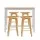 Artiss Elegant Bar Table & Stools Set - Solid Wood & Bamboo, Rattan Seats, Easy Assembly, 1-Year Warranty Included