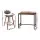 Artiss Industrial Bar Table Set: MDF Top, Solid Wood Stools, PU Leather Seats, 100x40x103cm, for Dining & Kitchen Spaces
