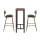 Artiss Industrial Bar Table Set: MDF Top, Solid Wood Stools, PU Leather Seats, 100x40x103cm, for Dining & Kitchen Spaces