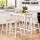 Artiss Solid Wood Bar Table & Stools Set, Pine & White, Durable L-Shape, Anti-Slip, Easy Assembly, 1-Year Warranty