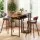 Artiss 3PCS Bar Table and 2 Stools Set Walnut Industrial MDF Top Steel Frame Wine Rack 140cm x 40cm x 92cm