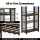 Artiss 3PCS Bar Table and 2 Stools Set Walnut Industrial MDF Top Steel Frame Wine Rack 140cm x 40cm x 92cm