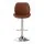 Artiss 1X Bar Stool Brown PU Leather Bentwood Swivel Adjustable Height 98-120cm Kitchen Counter Stool