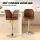 Artiss 1X Bar Stool Brown PU Leather Bentwood Swivel Adjustable Height 98-120cm Kitchen Counter Stool