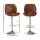 Artiss 4X Bar Stools: Adjustable Bentwood Kitchen Chairs with Brown PU Leather, 150kg Capacity, Anti-Slip Protectors