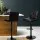 Artiss Set of 2 Black Bar Stools, PU Leather, Adjustable Gas Lift, 360° Swivel, Cross Back, Kitchen Dining Chairs