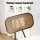 Artiss Set of 2 Bar Stools Kitchen Counter Chairs Rattan Backrest PU Leather Walnut Frame 64cm Beige