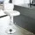 Artiss 2x White Bar Stools - PU Leather, Chrome Base, 360° Swivel, Gas Lift, Adjustable Height 87-109cm, Modern Design