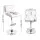 Artiss 4x Bar Stools - White Leather, Chrome Gas Lift, 360° Swivel, Adjustable Height 87-109cm, Modern Design