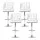 Artiss 4x Bar Stools - White Leather, Chrome Gas Lift, 360° Swivel, Adjustable Height 87-109cm, Modern Design