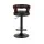 Artiss Bar Stools, Faux Leather, Adjustable Height, Black, 39x39x78-98cm, Contemporary Design, Set of 2